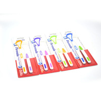 Lot de 2 gratte-langues en silicone pour éliminer la mauvaise haleine, emballage sous blister