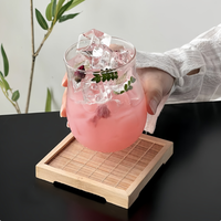 Mug à café isotherme moderne en verre borosilicate de haute qualité, forme tulipe, 350 ml, résistant à la chaleur, sans BPA, compatible micro-ondes et lave-vaisselle
