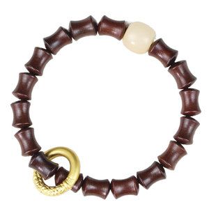 Pulsera de Sándalo Nepalí con Nodos de Bambú, Pulida a Mano, Piedra Natural, Unisex, Regalo para Ceremonias Religiosas - Product Image 5