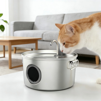 Distributeur d'eau automatique pour animaux de compagnie en acier inoxydable moderne portable 12L 2026, écologique, distributeur d'eau électrique pour chat et chien, recharge