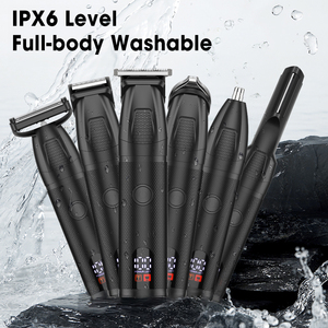 Lanumi YJ-101 0-20mm 6 in 1 Hair <strong>Trimmer</strong> with Charging Base Hair Clipper Waterproof IPX6 Body Beard Hair <strong>Trimmer</strong> for Men - Product Image 6