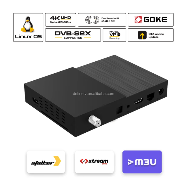 2026 Hot Selling L36 Ultra Hybrid 4K OTT Satellite Tuner DVB-S2X LINUX 4.9 Set-top Box Cccam Iks With Iptv Audio Box