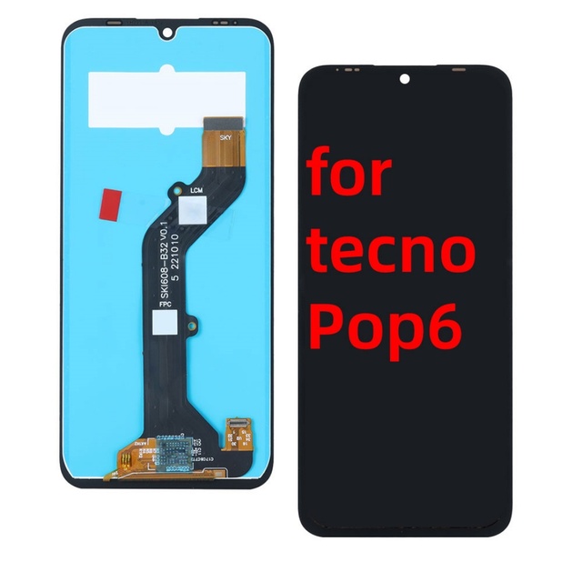 High Quality Wholesale Mobile Phone LCD Display Touch Screen Replacement for Tecno Pop 6 Screen LCD Repair
