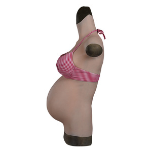 Prothèses mammaires en silicone OEM/ODM, grandes fausses poitrines, costumes d'abdomen de femme enceinte, accessoires de cinéma, ensembles de bébés artificiels texturés - Product Image 4