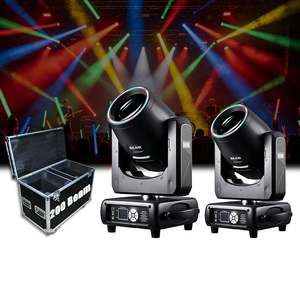 Avastron Beam 200W LED Sharpy Moving Head Light Gobo Prism RGB Halo Ring DMX512 Estroboscópico con Flight Case para Bodas, Fiestas y Escenarios - Product Image 1