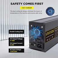 Chargeur intelligent haute puissance réglable 0-100V 0-20A pour batteries LiFePO4, lithium et plomb-acide, entrée 80V-140V, pour voiturettes de golf et véhicules électriques