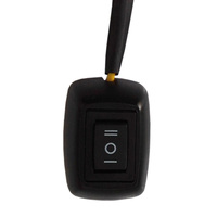 Sakelar Tempel Aksesori Mobil Kecil, Sakelar Tempel Tombol Mengunci Sendiri Tiga Kecepatan Modifikasi Sirkuit 12V24V Hitam Tanpa Lampu