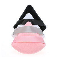 Éponge de maquillage triangulaire en micro-velboa doux de qualité supérieure avec ruban pour fond de teint et poudre – Vente en gros