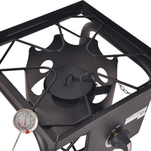 Réchaud à gaz GPL <span class=keywords><strong>portable</strong></span> robuste à brûleur unique pour l'extérieur avec allumage manuel et régulateur réglable 20 PSI - Product Image 2