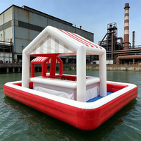 Bar de piscine gonflable pour fêtes en extérieur, bar flottant en PVC pour piscine, tente de bar gonflable pour piscine
