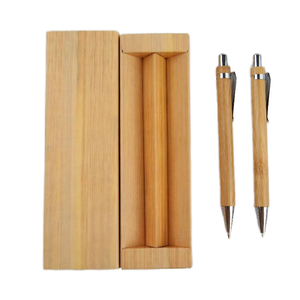 Juego de Regalo de Bolígrafo y Lápiz de Bambú, <span class=keywords><strong>Estuche</strong></span> de Madera Ecológico, Bolígrafo Ecológico <span class=keywords><strong>con</strong></span> Logotipo Personalizado - Product Image 1