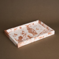 Plateau de service en pierre de luxe salle de bain cuisine décor à la maison plateau de vanité équipements décoratifs plaque marbre stockage plateau Rectangle