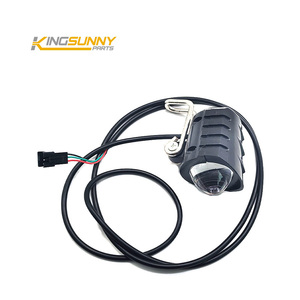 Luz delantera con <span class=keywords><strong>bocina</strong></span> para bicicleta eléctrica, faro impermeable, lámpara frontal para bicicleta, accesorios y piezas para bicicleta eléctrica - Product Image 2