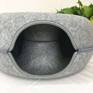 Lit de chat Maison Grotte Doux Chaton Sac de Couchage Feutre Oeuf Étagère Banc Perche Nid Kedi Evi Canapé Petit <span class=keywords><strong>Chien</strong></span> chiot Animal De Compagnie Produit - Product Image 5