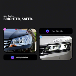 Applicable to 11-16 for US B7 12V 55W <b>LED</b> <b>Headlights</b> With DRL Hidden Car Styling <b>LED</b> <b>Headlights</b> Enhances Visibility and Style fo - Product Image 2