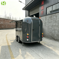 Remorque alimentaire mobile de style caravane Goeasy, unité de restauration pour événements, camions de restauration en acier inoxydable