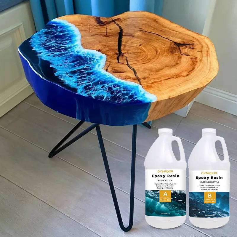 Epoxyhars En Verharder Crystal Clear Art Resin Kit Lijmen & Kit Voor Hout Diner Tafel Coatings Niet Giftig