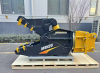 MONDE Pulvérisateur Rotatif Hydraulique Super Puissant avec Dents Remplaçables pour Excavatrice de 8 à 60 Tonnes