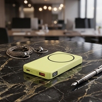 Banques d'alimentation portables miniatures en polymère avec écran LCD numérique et câble, vente en gros, OEM, charge rapide PD 20W, banque d'alimentation sans fil magnétique 5000mAh