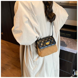 Bolso de Mano Estilo Coreano Vintage para Mujer, Nuevo, Moderno, Informal, con Cadena Acolchada de Diamantes, Bolso de Hombro Cruzado para Mujer - Product Image 2