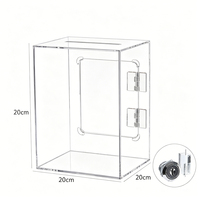 Hucha de Acrílico Personalizable con Forma de Casa, Gran Capacidad, con Cerradura de Llave, Estante Extraíble y Diseño Impermeable para Adultos y Niños