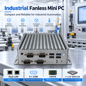 PC industriel <span class=keywords><strong>Celeron</strong></span> J1900 N2840 4COM RS232 RS485 Mini PC sans ventilateur avec 1x emplacement de mémoire SODIMM DDR3 - Product Image 1
