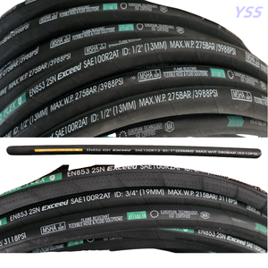 SAE 100 R12สี่ชั้นลวดเหล็กม้วนท่อยางสำหรับแรง<span class=keywords><strong>ดัน</strong></span><span class=keywords><strong>สูง</strong></span>ไฮดรอลิกส่งมอบน้ำมันวิศวกรรมเครื่องจักร - Product Image 6