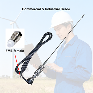 Antena de látigo de acero inoxidable de 136MHz y 3.5dBi de ganancia con cable <span class=keywords><strong>RG</strong></span>-<span class=keywords><strong>58</strong></span> y base de resorte para montaje en soporte de vehículo para comunicación - Product Image 2