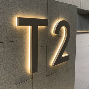 Personalizado al aire libre impermeable LED iluminado acrílico Metal <span class=keywords><strong>casa</strong></span> números signos hogar nombre figuras transformador hospitales - Product Image 1