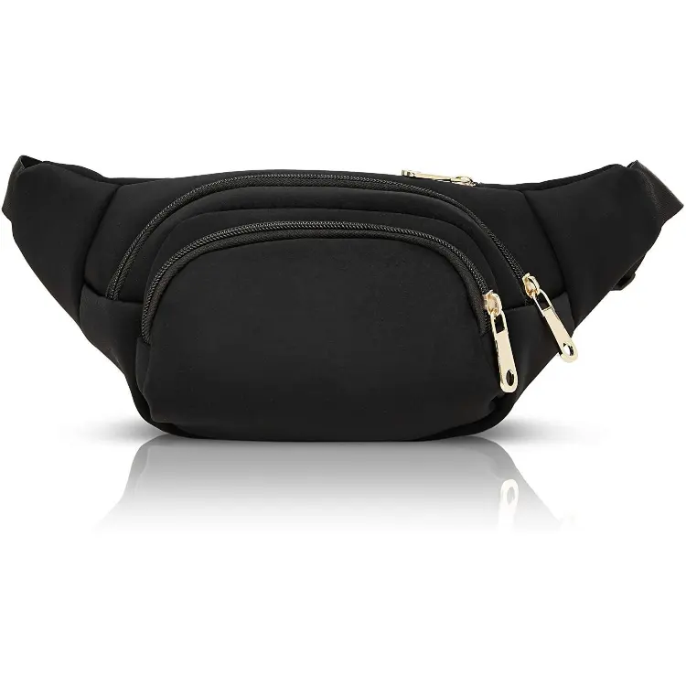 Nylon Fanny Pack For Women Men Traveling Belt Bag Pouch With Adjustable Waist Strap Sport Bags