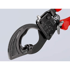 Knipex <b>ratchet</b> rack and pinion <b>cable</b> <b>cutter</b>, 250 mm - Product Image 5