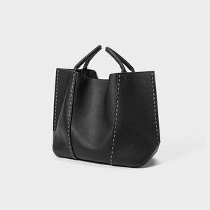 Sac fourre-tout pour femme en cuir véritable avec logo personnalisé, fermeture à glissière, 32x13x26cm, toutes saisons - Product Image 2