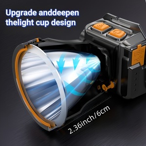 Linterna Frontal BaiFeng Recargable de 2000mAh, LED de Alta Luminosidad, Ajustable, Portátil, Impermeable, para Pesca y Caza al Aire Libre - Product Image 4