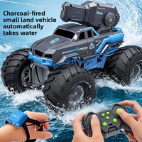 Voiture jouet tout-terrain amphibie à double mode de pulvérisation d'eau, 4x4, avec réservoir d'absorption d'eau automatique, en plastique, électrique