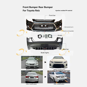 طقم هيكل سيارة تويوتا رايز مارك إكس 2010-2013، ترقية بنمط GS، مصدات أمامية وخلفية مع عتبات جانبية، حالة جديدة - Product Image 3