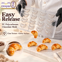 Moule à croissants personnalisable Tangba, moule à chocolat OEM ODM en polycarbonate, moule à pralines à démoulage facile pour boulangerie française, fabrication de bonbons