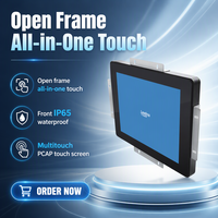 PC industriel à écran tactile 12,1 pouces, panneau ouvert, IP65, étanche, écran tactile HMI, moniteur d'ordinateur