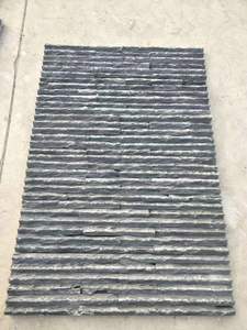 Paneles <span class=keywords><strong>de</strong></span> Pizarra Negra Natural para Paredes Exteriores, Revestimiento <span class=keywords><strong>de</strong></span> <span class=keywords><strong>Piedra</strong></span> Apilada Natural para <span class=keywords><strong>Fachadas</strong></span> Exteriores - Product Image 1
