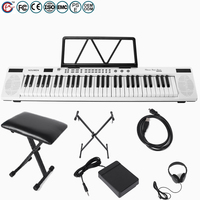 2025 Vente Chaude Piano Numérique 61 Touches Clavier Électrique 100 Sons Clés De Grain De Bois 200 Rythmes Matière Plastique Durable