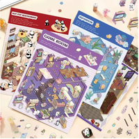 Pegatinas de juguete estéticas con diseño de dibujos animados en 3D, pegatinas mágicas de animales, gatos, decoración para computadora portátil, pegatinas educativas para niños