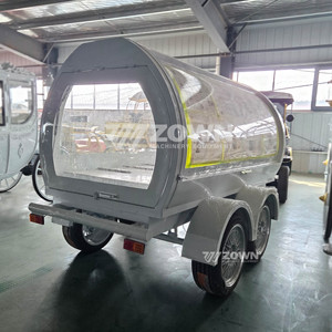 Remorque funéraire grise claire à double essieu, entièrement vitrée, pour le transport de cercueil, à usage funéraire - Product Image 6
