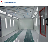 Cabine de peinture automobile industrielle LX3 au gaz diesel avec système de chauffage, ventilation et filtration