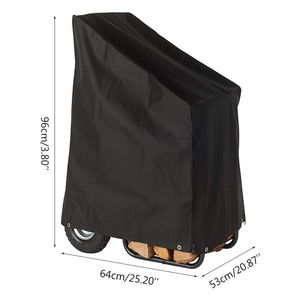 ผ้าคลุมรถเข็นฟืน ผ้าอ็อกซ์ฟอร์ด กันน้ำ ป้องกันการเก็บรักษา สีดำ - Product Image 3
