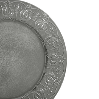 Assiettes de présentation en plastique or et argent de 33 cm (13 pouces) pour mariage, décoration de table, dîner à domicile – Achat en gros