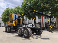 Chargeur de grumes avec grue et remorque à grappin forestier, certifié CE, capacité 4-5 tonnes, forte capacité de charge et force de préhension puissante pour la forêt
