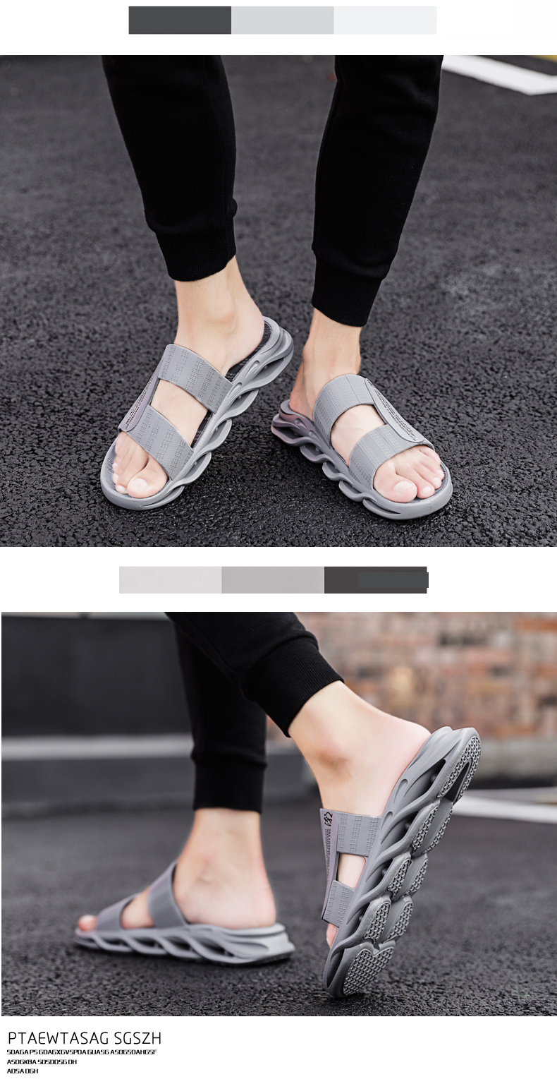 Summer Outdoor Sldes Sandals Men Rubber Soft Casual Slippers Sandals for Mens