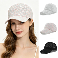 Gorra de Béisbol Bordada con Encaje, Moderna y Deportiva, Talla Única, Transpirable, con Visera Curva para Playa, Viajes y Uso Diario