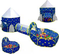 Regalos Perfectos para Niños, Casa de Juegos Infantil con Temática Espacial, Juego de 3 Piezas, Carpa de Juegos para Niños, Diversión Interior y Exterior para Bebés y Niños