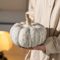 Décorations d'Halloween pour la maison, citrouille en céramique blanche, artisanat de haute qualité, décorations d'anniversaire pour la maison et l'hôtel