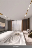 Rail magnétique basse tension finition or, éclairage décoratif élégant sans luminaire principal pour la rénovation intérieure des maisons et hôtels